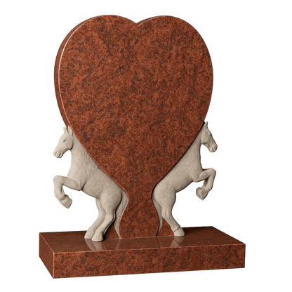 Equina Horse & Heart Headstone | MM098