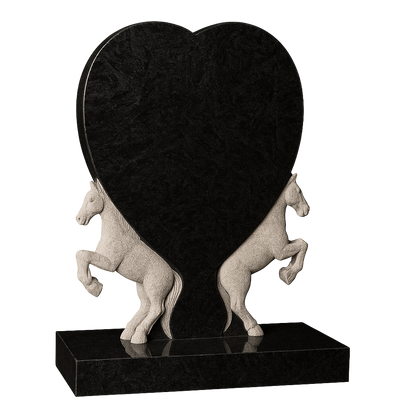 Equina Horse & Heart Headstone | MM098