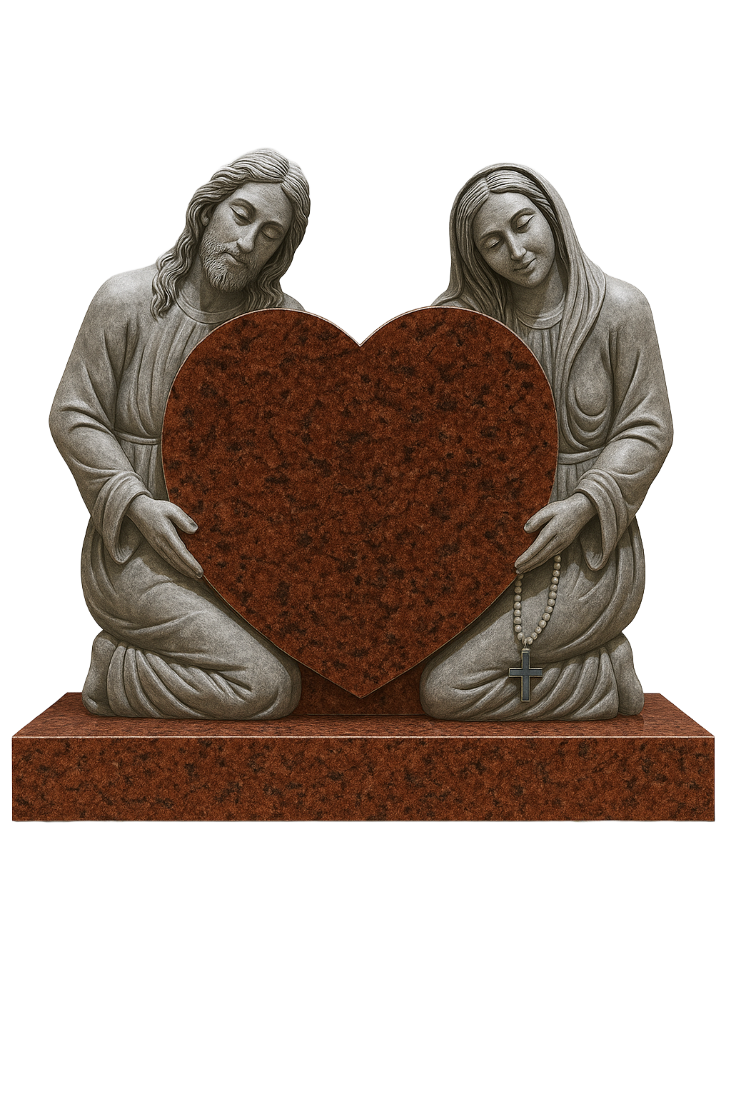 Divinitas St Mary & Jesus Heart Headstone | MM099