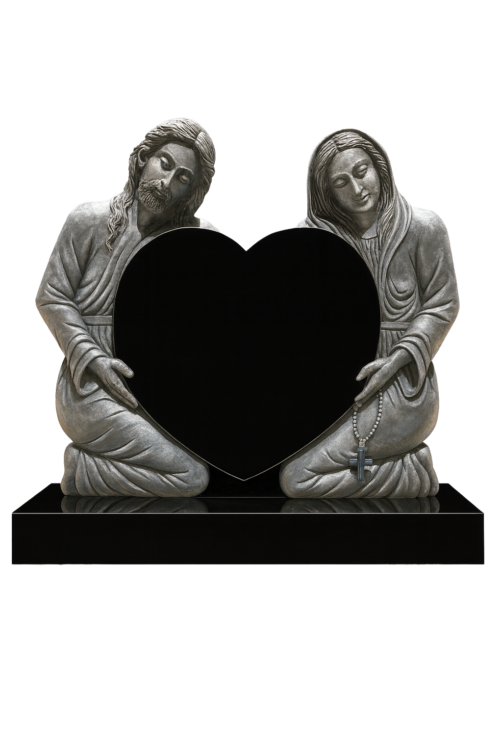Divinitas St Mary & Jesus Heart Headstone | MM099
