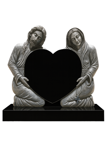 Divinitas St Mary & Jesus Heart Headstone | MM099