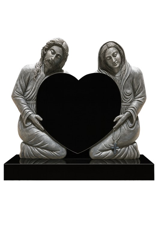 Divinitas St Mary & Jesus Heart Headstone | MM099