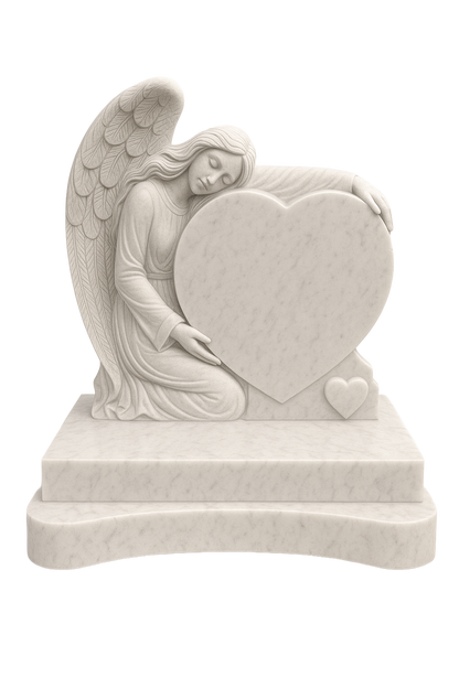 Somnara Sleeping Angel & Heart Headstone | MM100