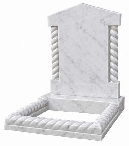 Torselle Barley Twist Granite Memorial with Garden Kerb | MM143