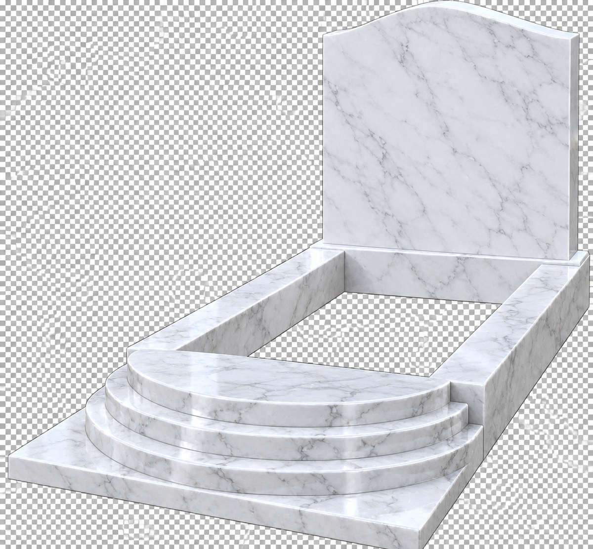 Roundell Stepped Rounded Kerb Set Memorial | MM138