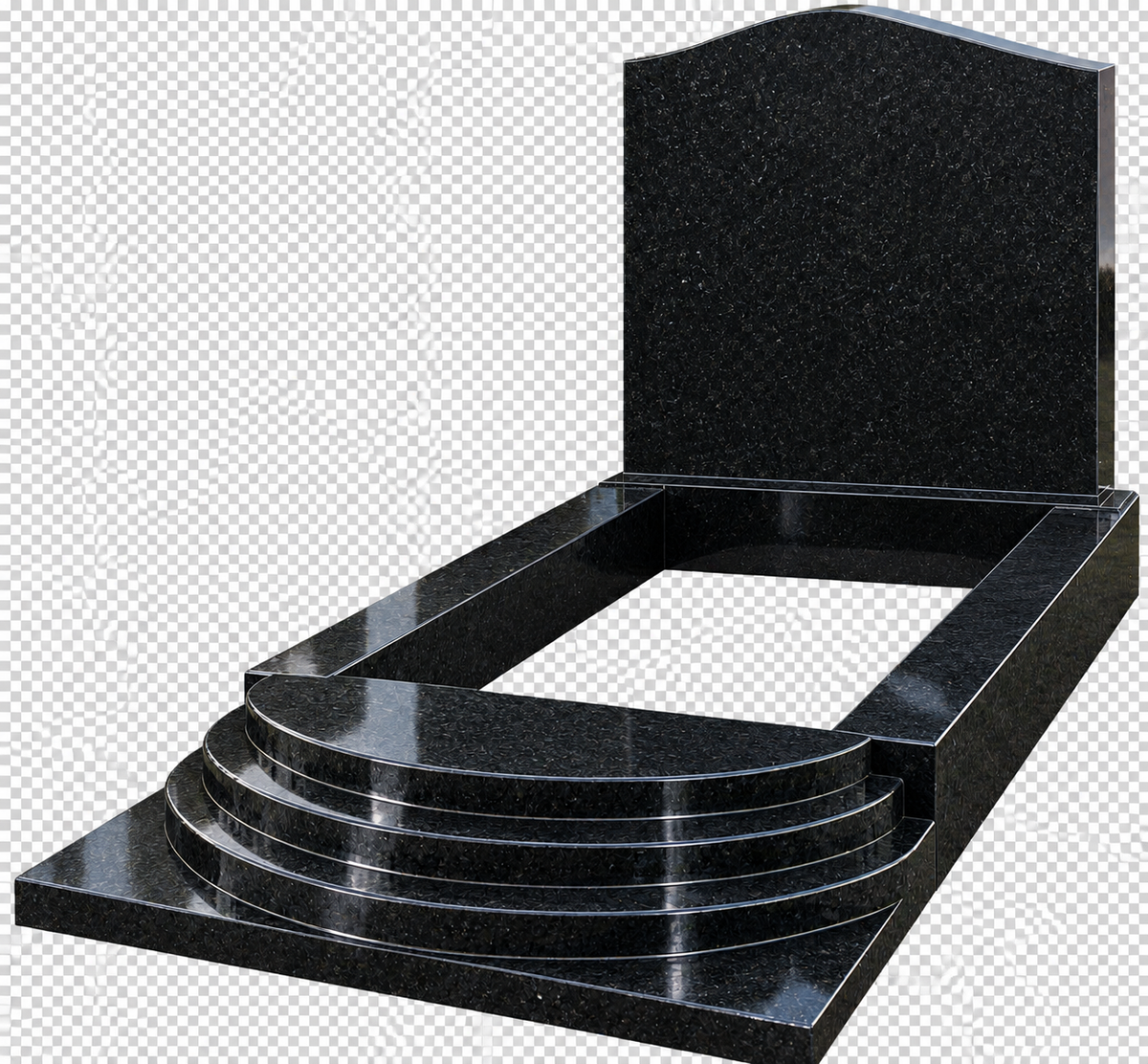 Roundell Stepped Rounded Kerb Set Memorial | MM138