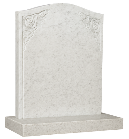 Eternity Ogee Headstone with Carved Roses | MM001