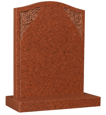 Eternity Ogee Headstone with Carved Roses | MM001