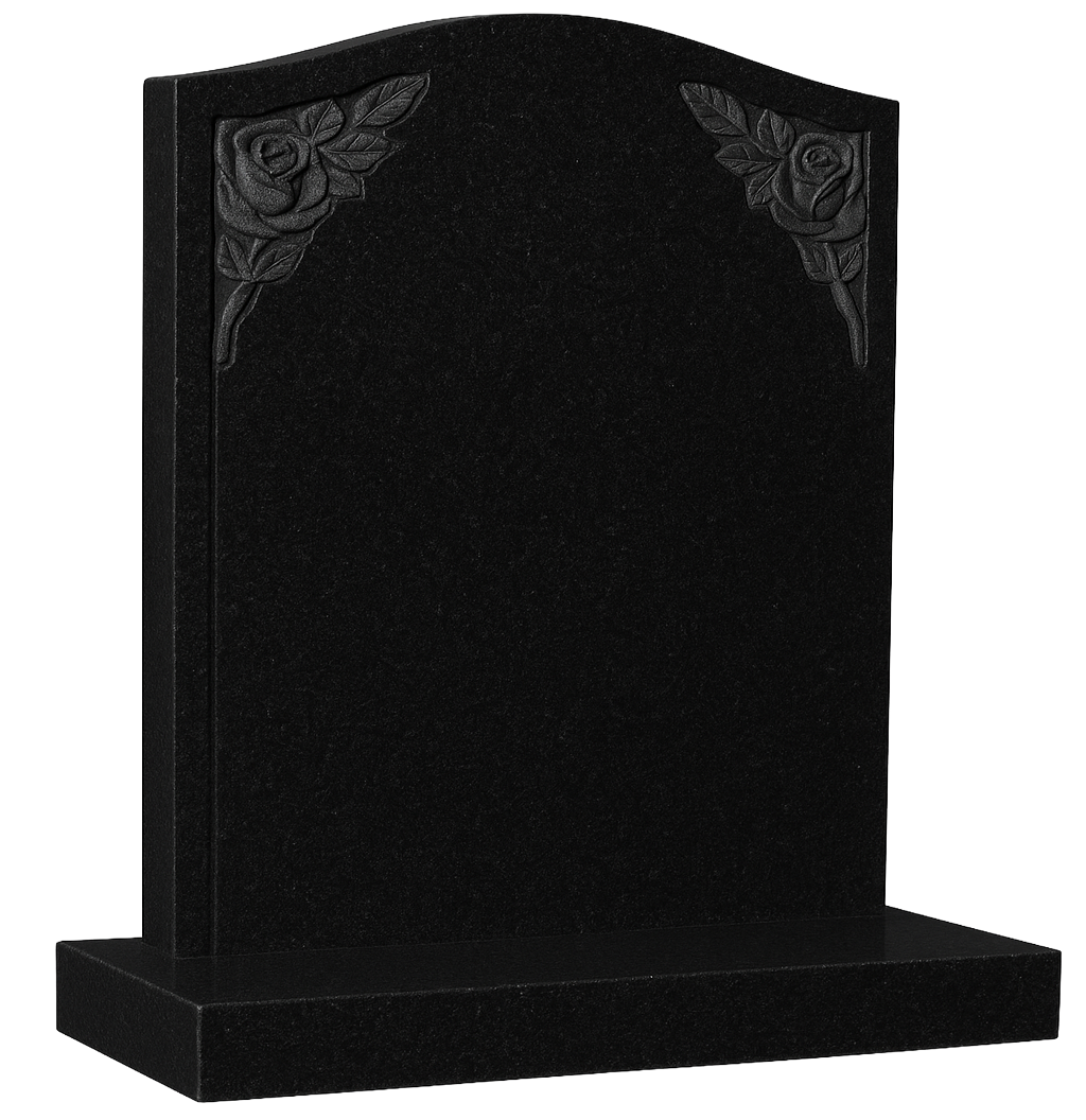 Eternity Ogee Headstone with Carved Roses | MM001
