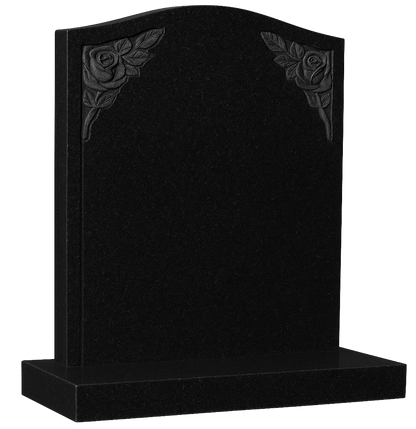 Eternity Ogee Headstone with Carved Roses | MM001