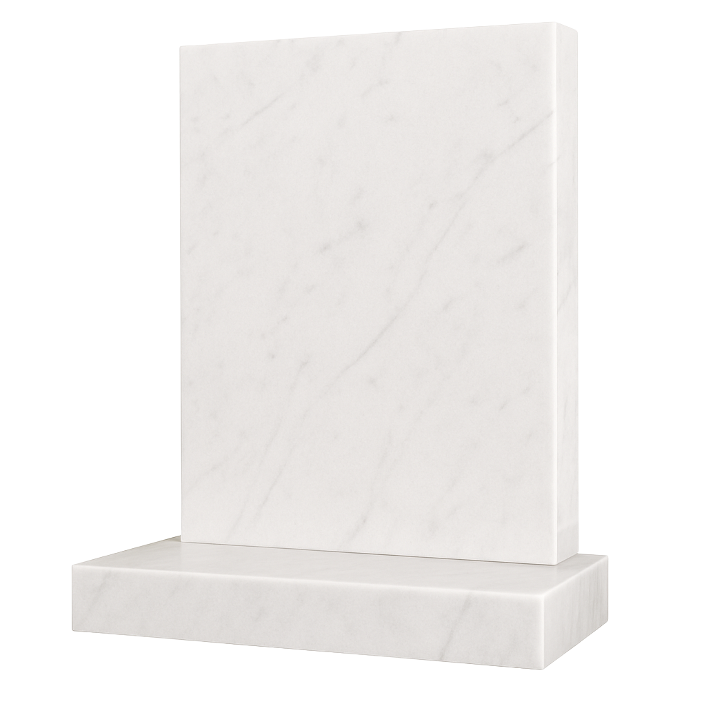 Harmony Square Top Granite Headstone with Classic Profile | MM007