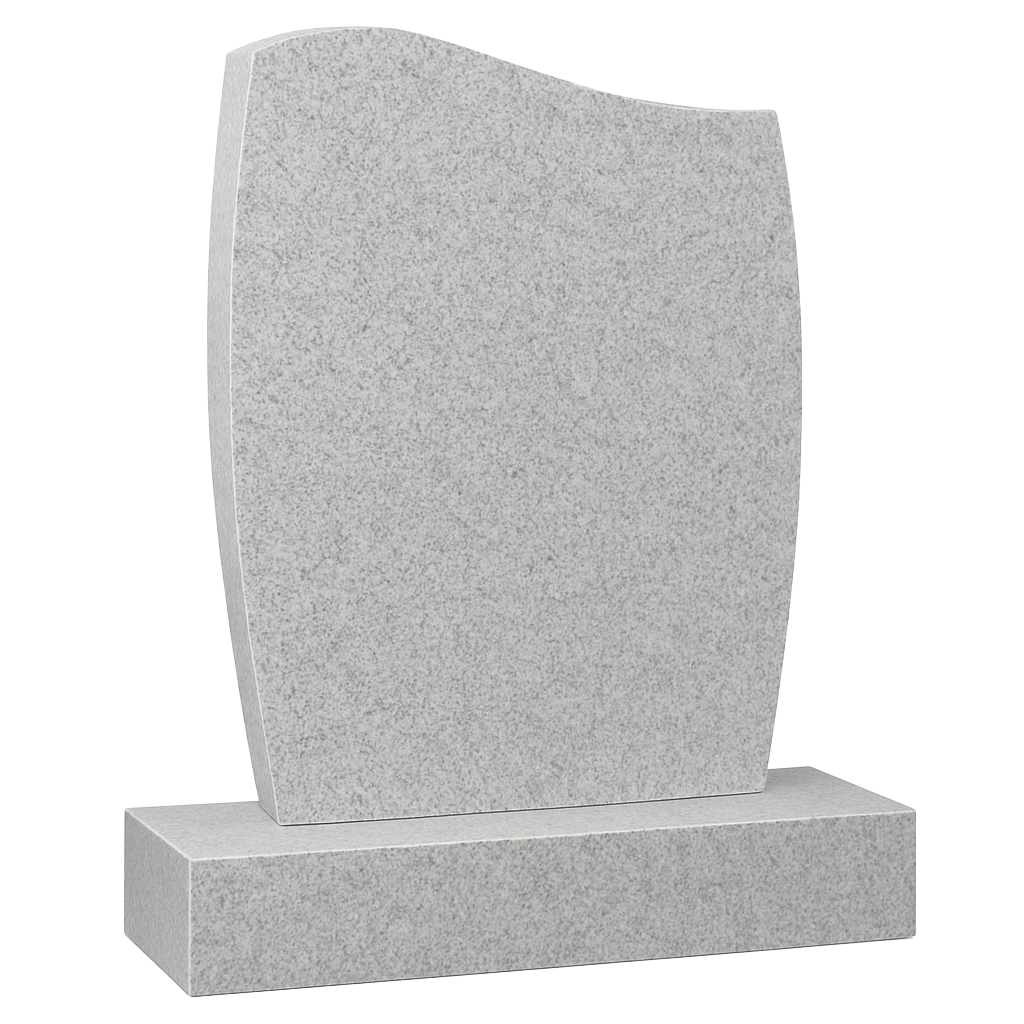 Aria Half Ogee Headstone with Barrelled Sides | MM023