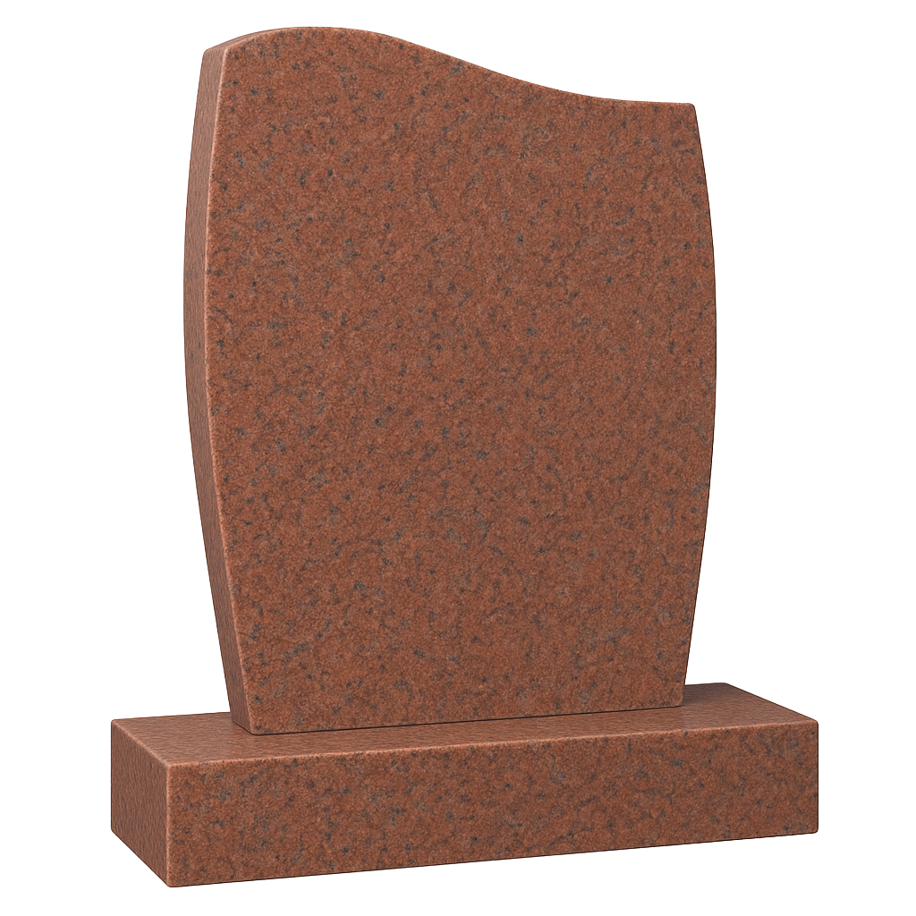 Aria Half Ogee Headstone with Barrelled Sides | MM023