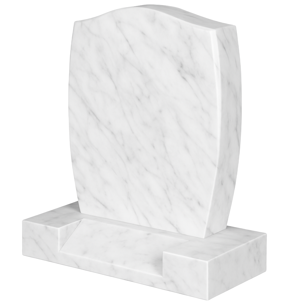 Encore Ogee Headstone with Barrelled Sides & Splayed Base | MM024