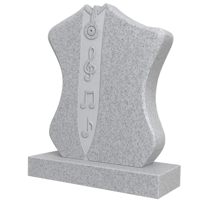 Celestia Music Headstone with Carved Notes & Headphones | MM027