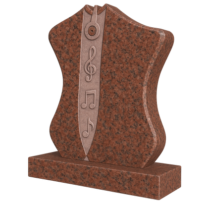 Celestia Music Headstone with Carved Notes & Headphones | MM027