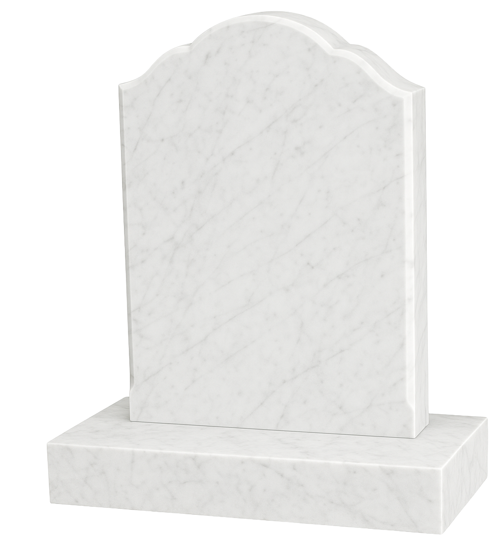 Solenne Bow Top Headstone with Ogee Shoulders | MM018