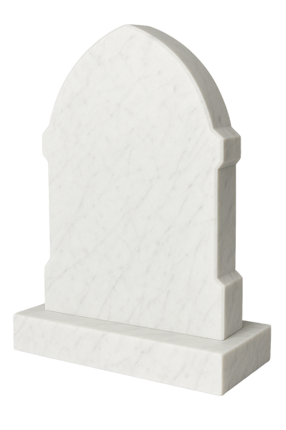 Cathedral Gothic Arch Headstone with Chamfered Ends | MM022