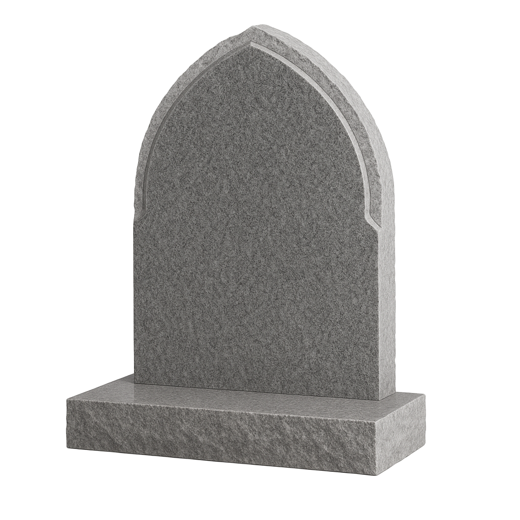 Ardent Gothic Natural Rock Headstone | MM042