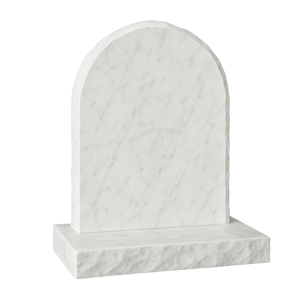Haven Half Round Natural Rock Headstone | MM043