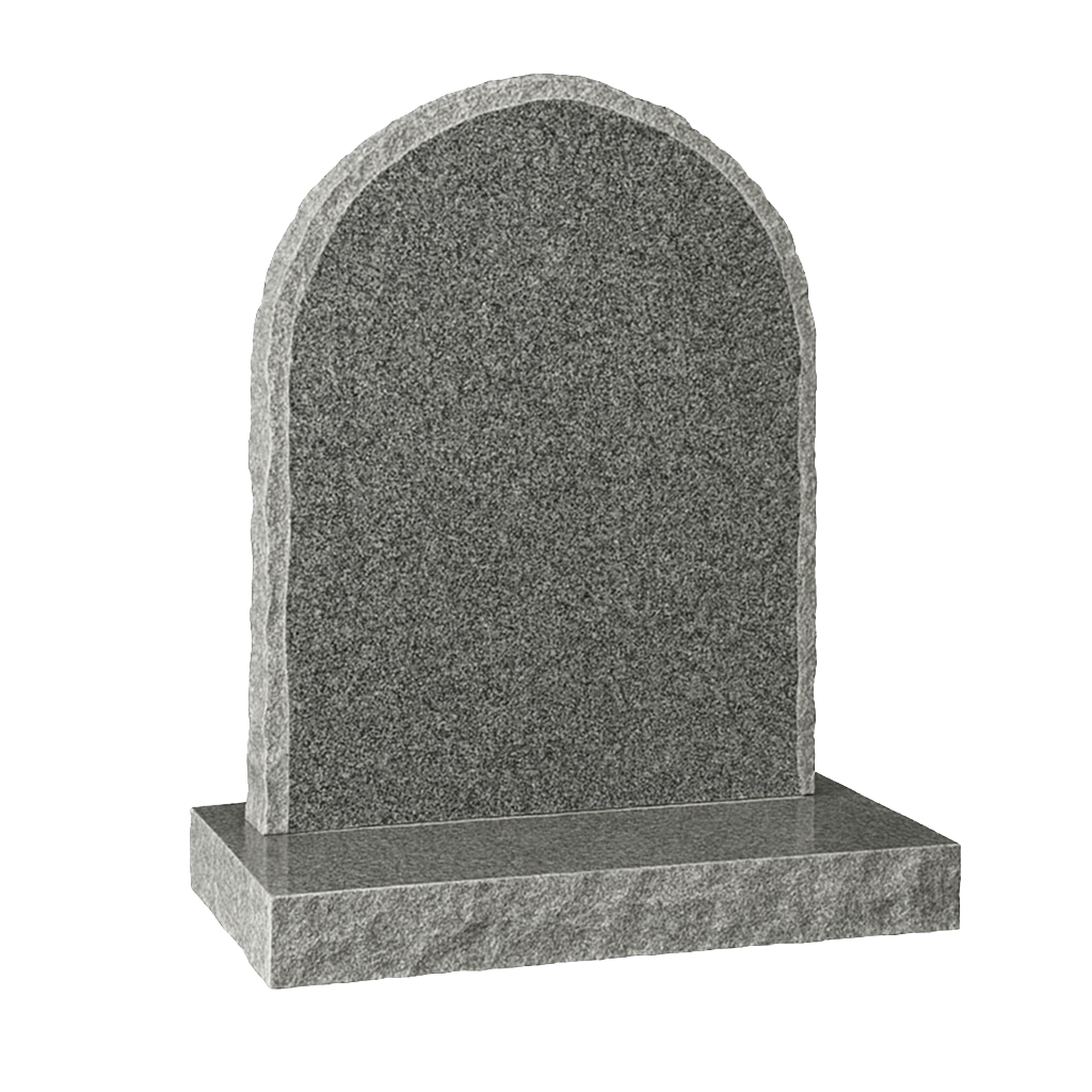 Haven Half Round Natural Rock Headstone | MM043