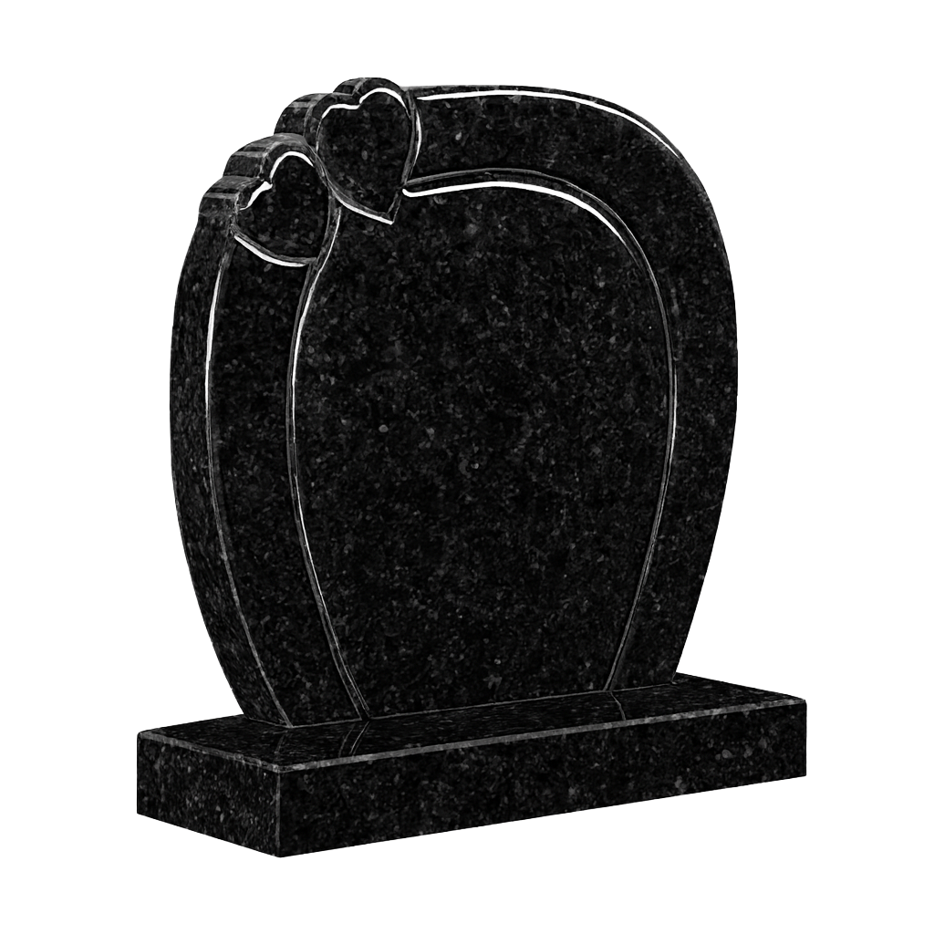 Valentia Heart Detail Headstone with Horseshoe Panel | MM046