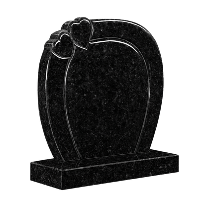 Valentia Heart Detail Headstone with Horseshoe Panel | MM046
