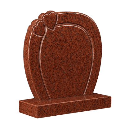 Valentia Heart Detail Headstone with Horseshoe Panel | MM046