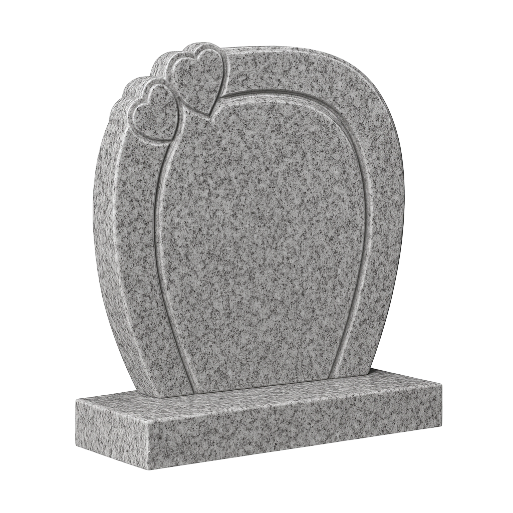 Valentia Heart Detail Headstone with Horseshoe Panel | MM046