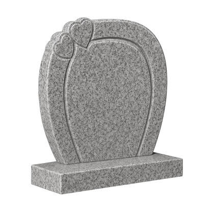 Valentia Heart Detail Headstone with Horseshoe Panel | MM046