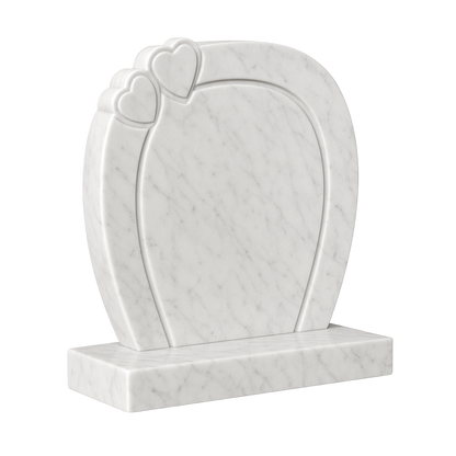 Valentia Heart Detail Headstone with Horseshoe Panel | MM046