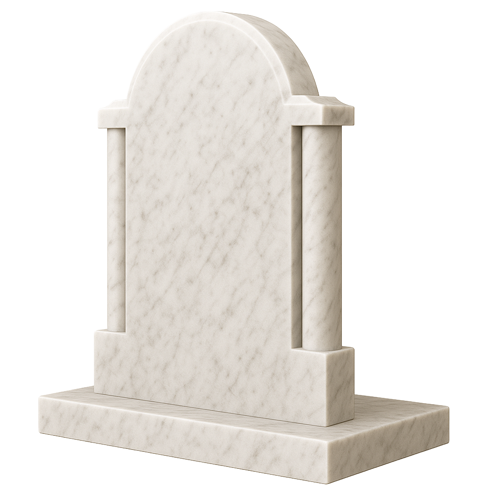 Sanctis Gothic Headstone with Rounded Columns | MM047