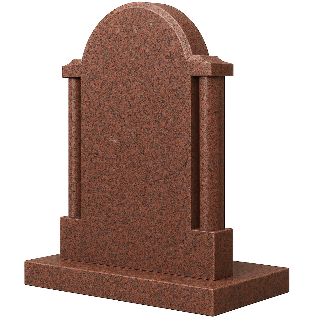 Sanctis Gothic Headstone with Rounded Columns | MM047