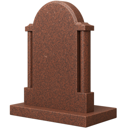 Sanctis Gothic Headstone with Rounded Columns | MM047