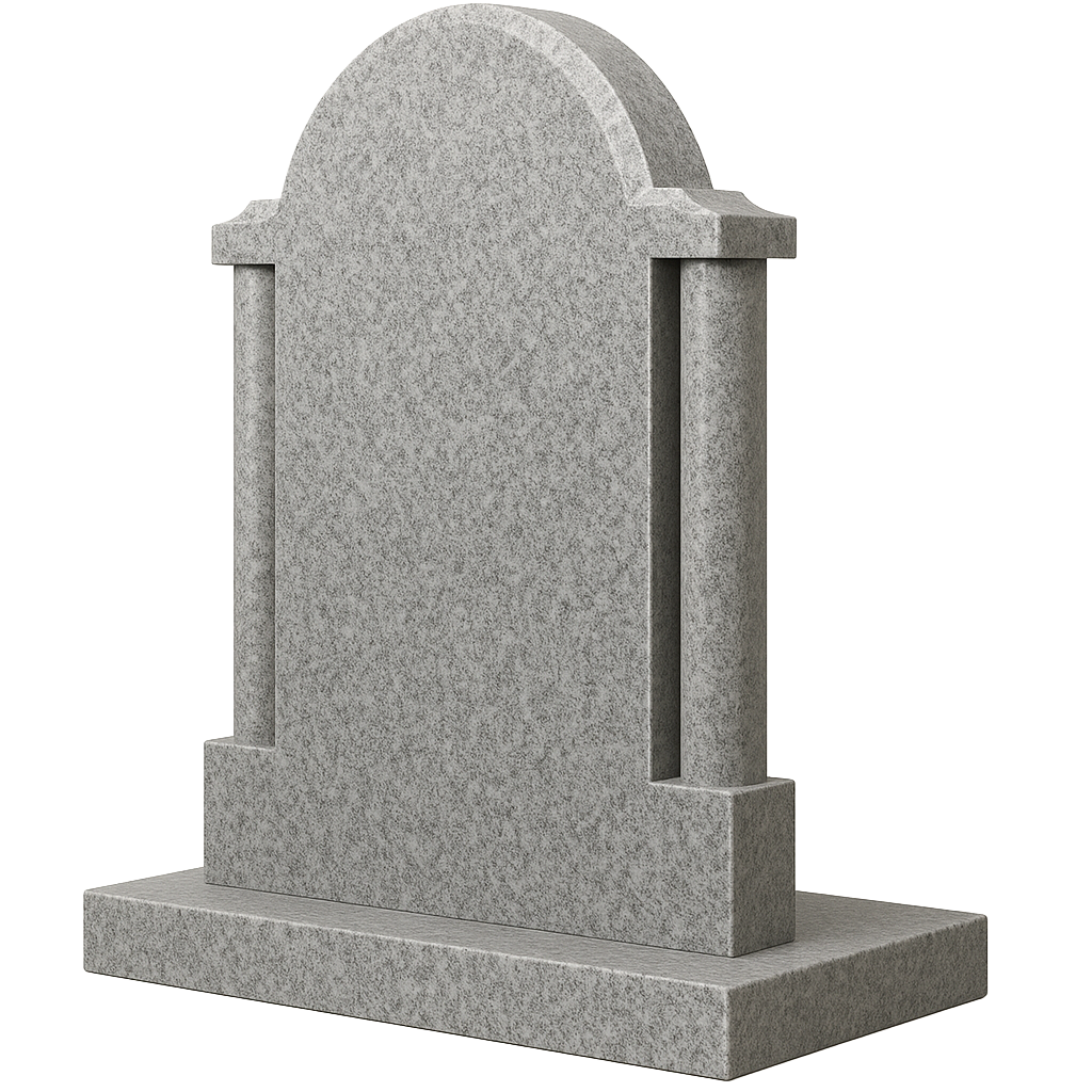 Sanctis Gothic Headstone with Rounded Columns | MM047