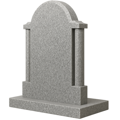 Sanctis Gothic Headstone with Rounded Columns | MM047