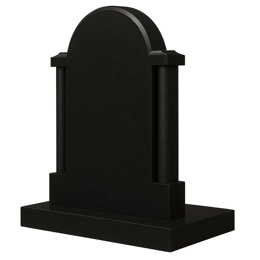 Sanctis Gothic Headstone with Rounded Columns | MM047