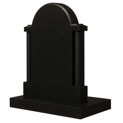 Sanctis Gothic Headstone with Rounded Columns | MM047