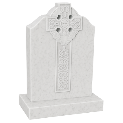 Éireann Heart Sacred Heart Celtic Cross Headstone | MM033