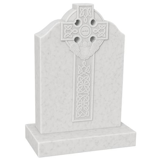 Éireann Heart Sacred Heart Celtic Cross Headstone | MM033