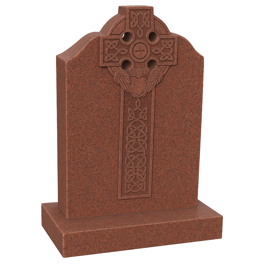 Éireann Heart Sacred Heart Celtic Cross Headstone | MM033