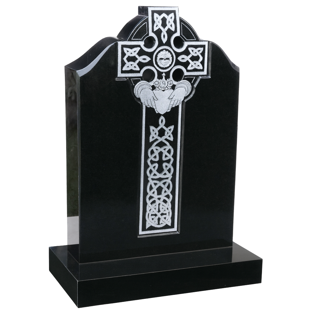 Éireann Heart Sacred Heart Celtic Cross Headstone | MM033