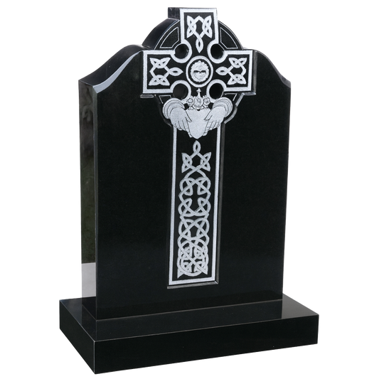 Éireann Heart Sacred Heart Celtic Cross Headstone | MM033