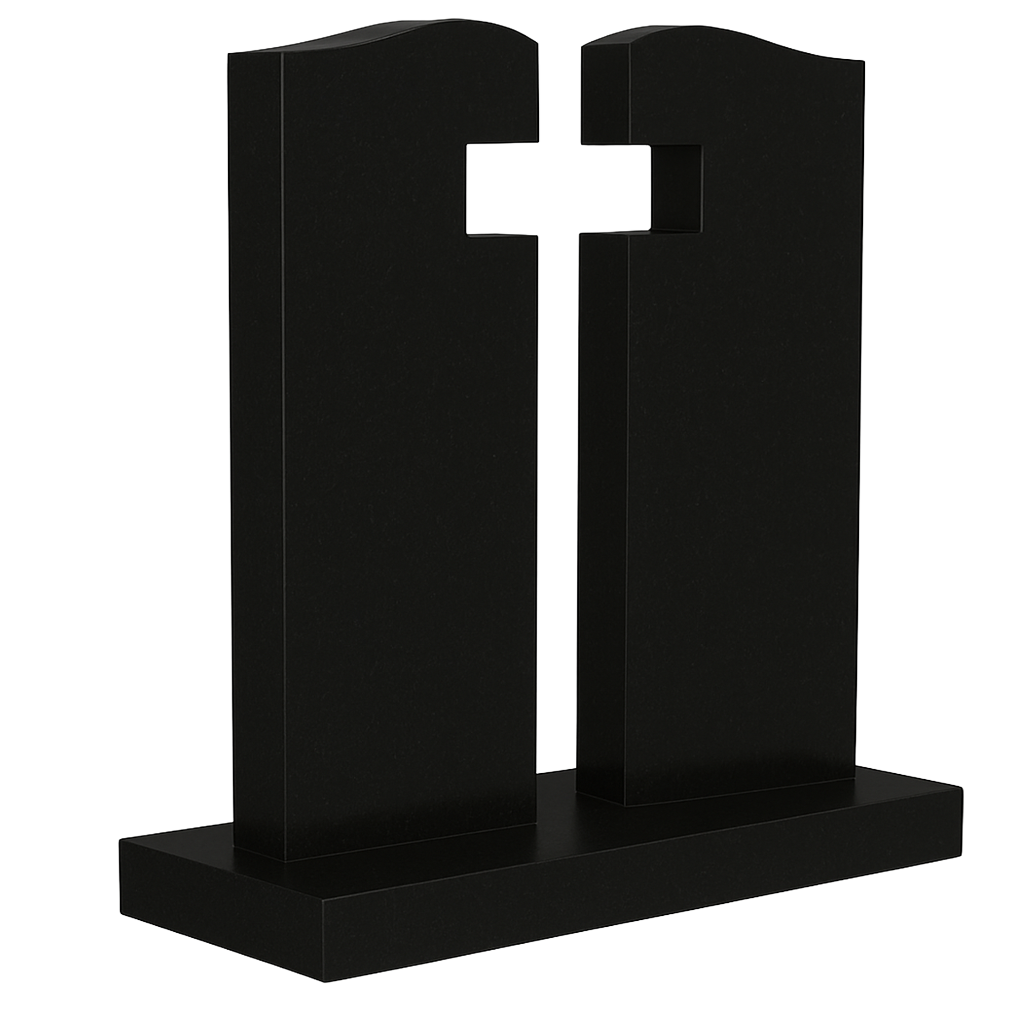 Seraphis Gates of Heaven Headstone with Cross | MM031