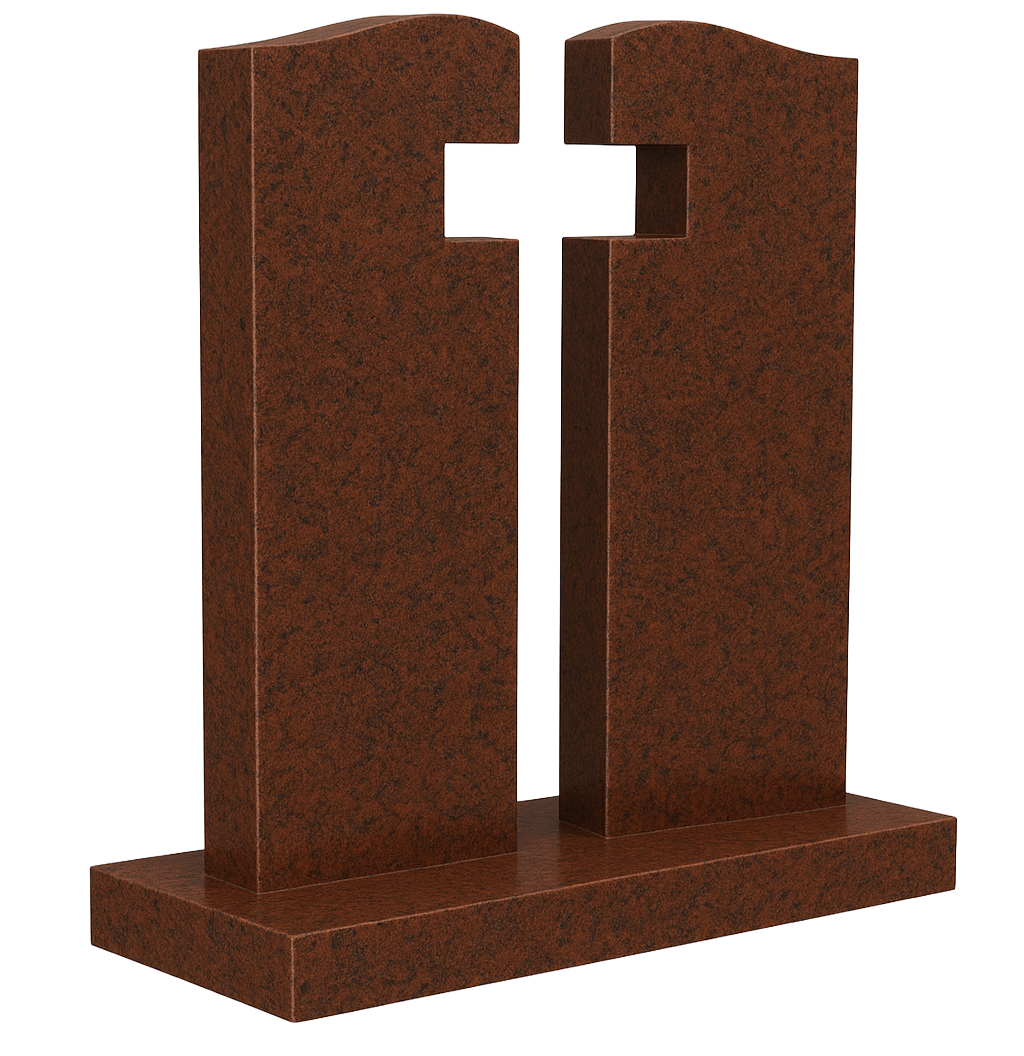 Seraphis Gates of Heaven Headstone with Cross | MM031
