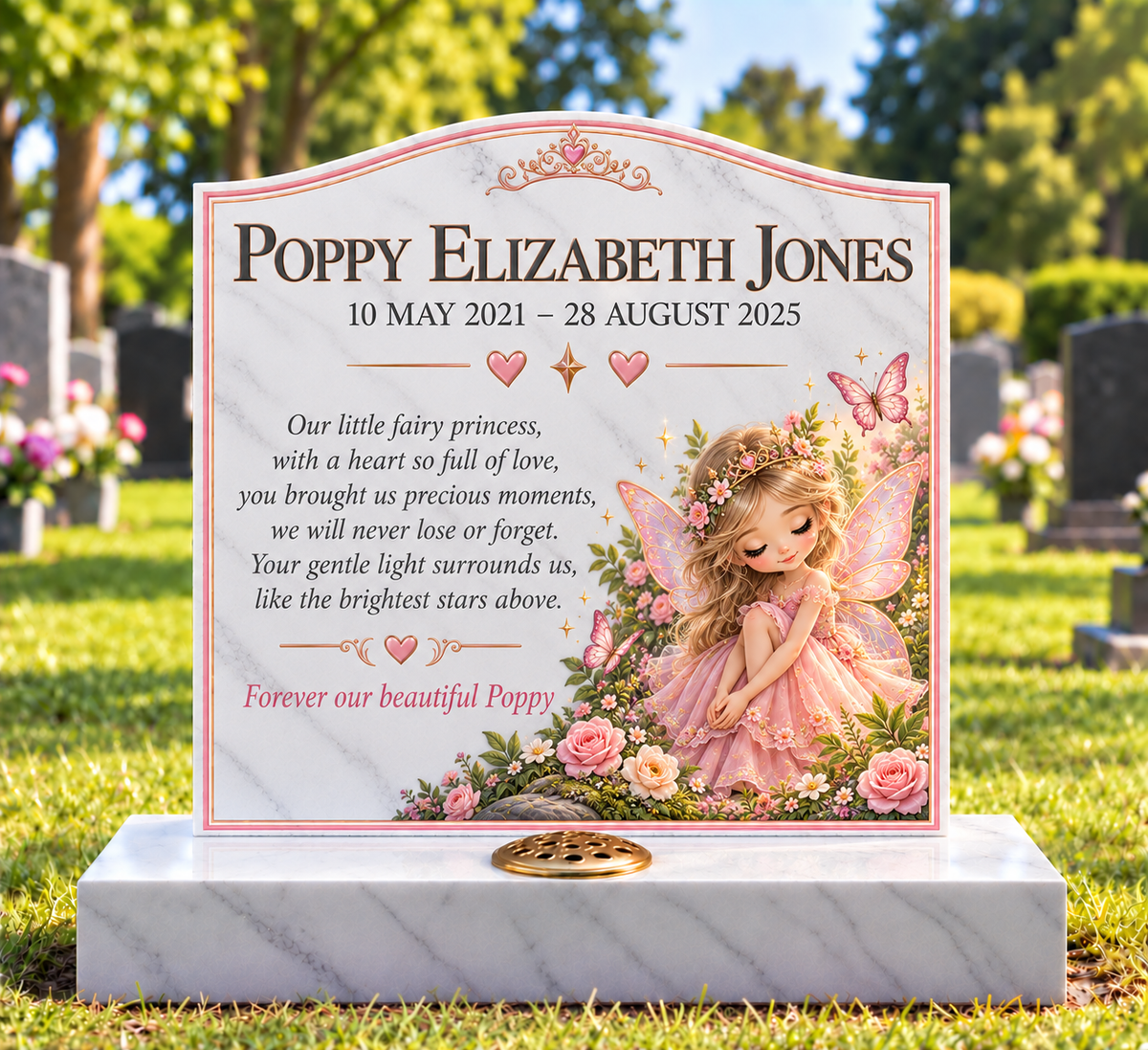Princess & Fairytale Children's Custom Memorial Designs