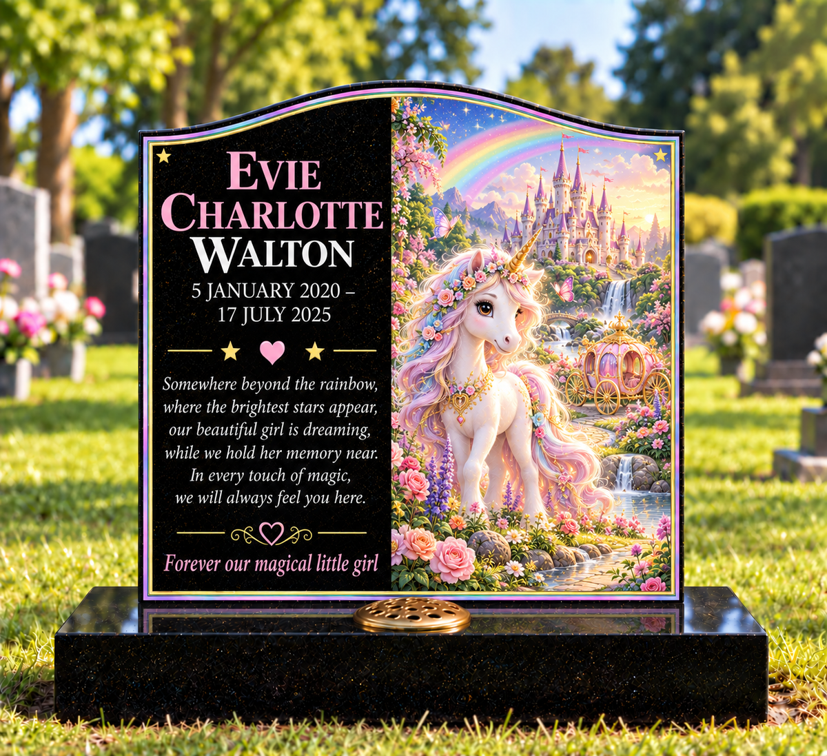 Princess & Fairytale Children's Custom Memorial Designs