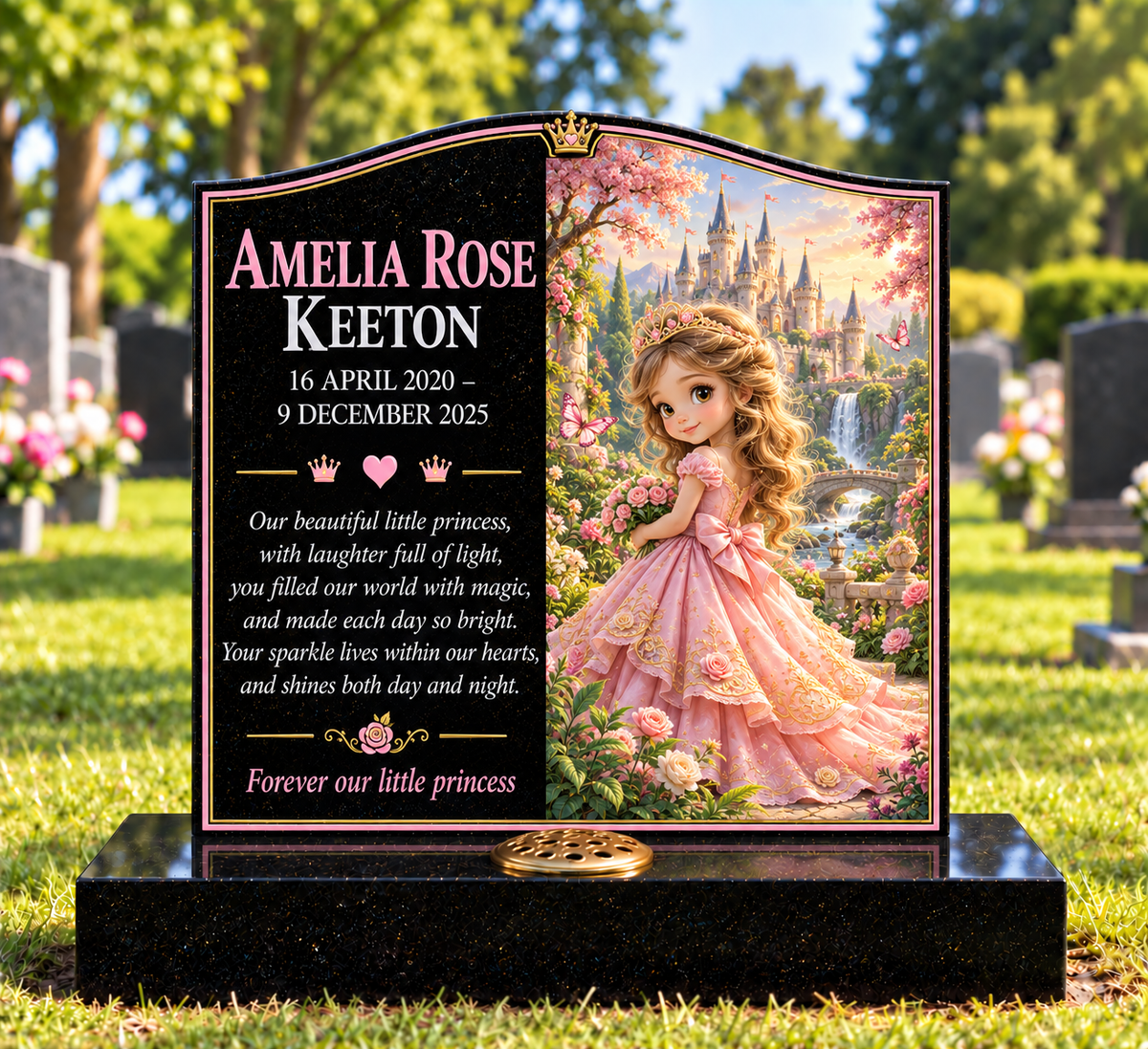 Princess & Fairytale Children's Custom Memorial Designs