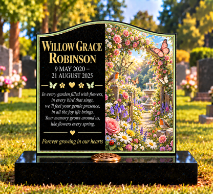Flowers, Nature & Gentle Children's Custom Memorial Designs
