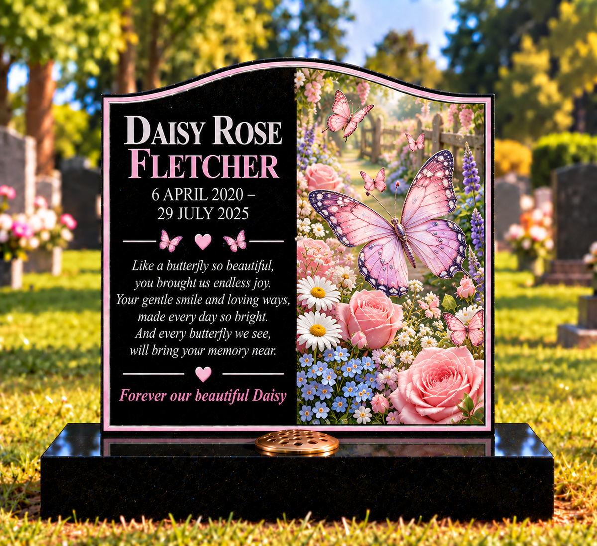 Flowers, Nature & Gentle Children's Custom Memorial Designs